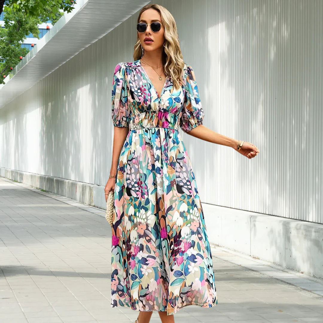 Isolde | V-neck midi dress