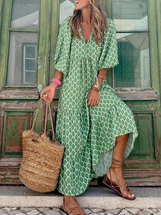 Yen™ | Bohemian Printed Maxi Dress