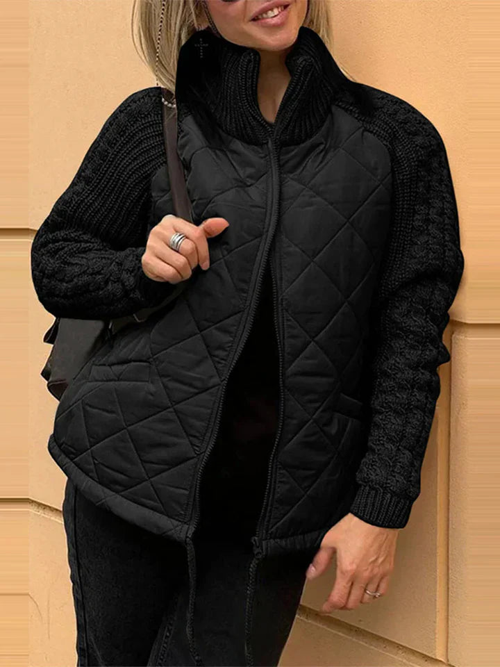 BELINA | Casual Patchwork Zip Jacket