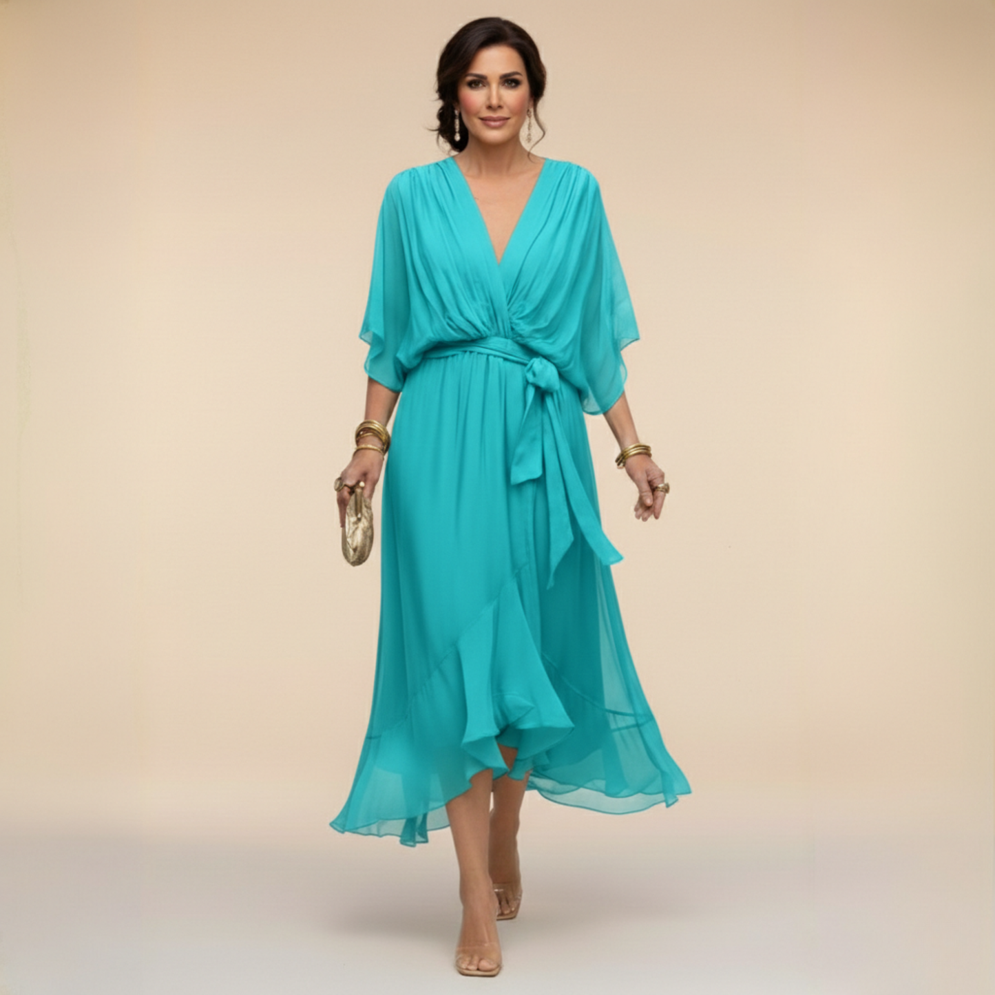 Caroline | Effortlessly Flattering Dress-Purple