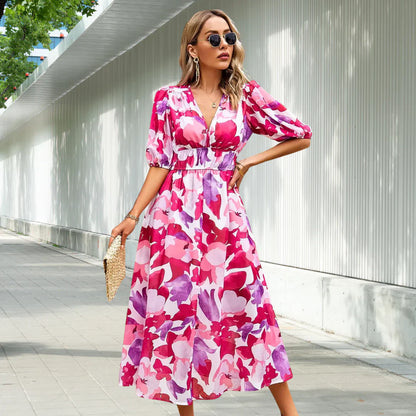 Isolde | V-neck midi dress
