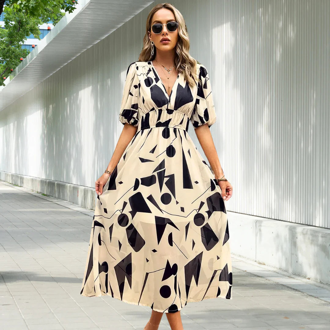 Isolde | V-neck midi dress