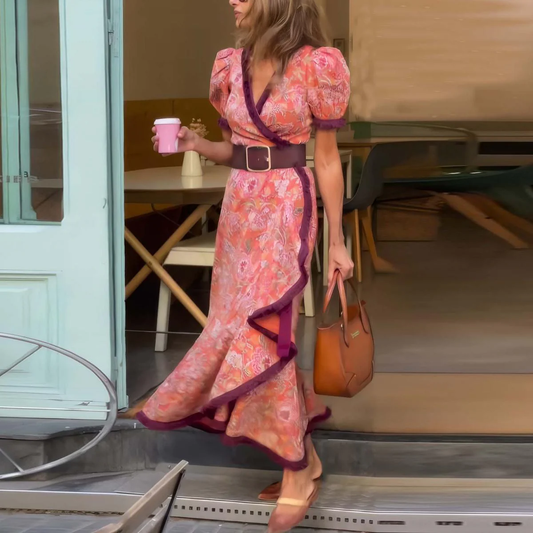 Haven™ | Elegant Puff‑Sleeve Maxi Dress
