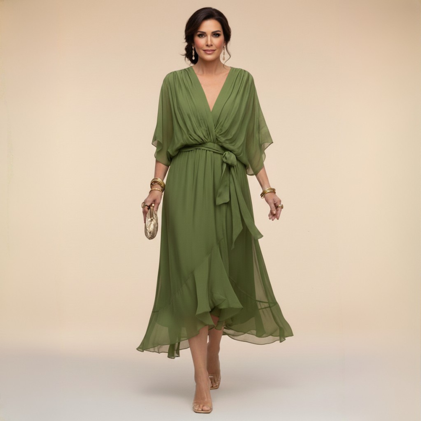 Caroline | Effortlessly Flattering Dress-Purple