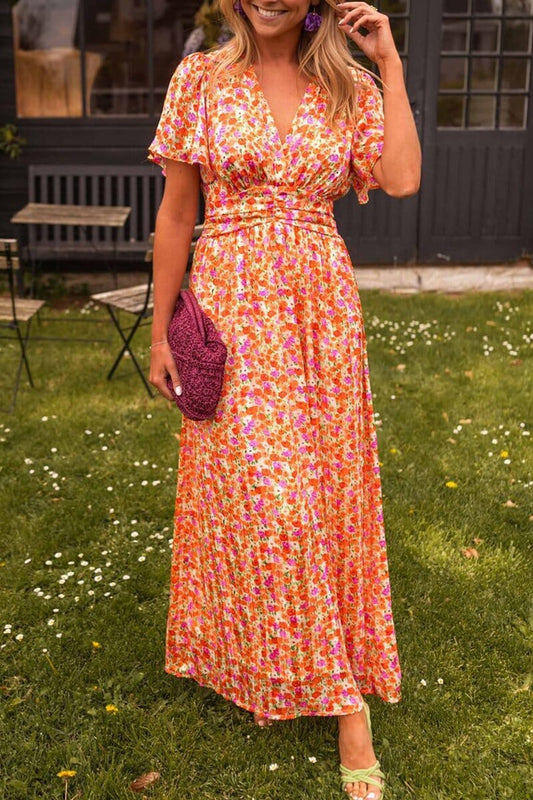 Jolly™ | Elegant V‑Neck Maxi Dress