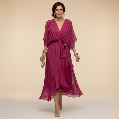 Caroline | Effortlessly Flattering Dress-Purple