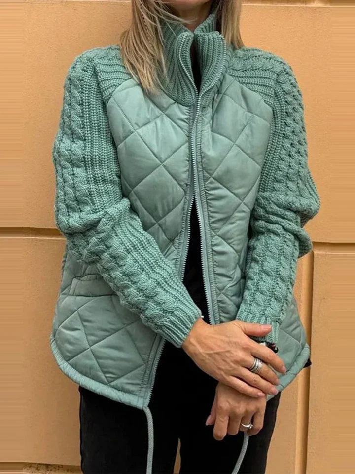 BELINA | Casual Patchwork Zip Jacket