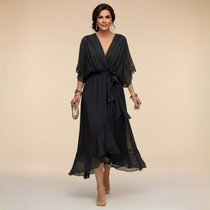 Caroline | Effortlessly Flattering Dress-Purple