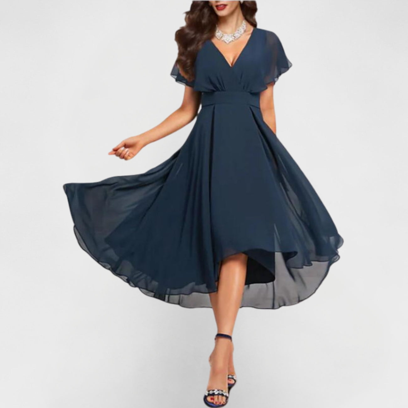 Catalina - Flowing V-Neck Maxi Dress