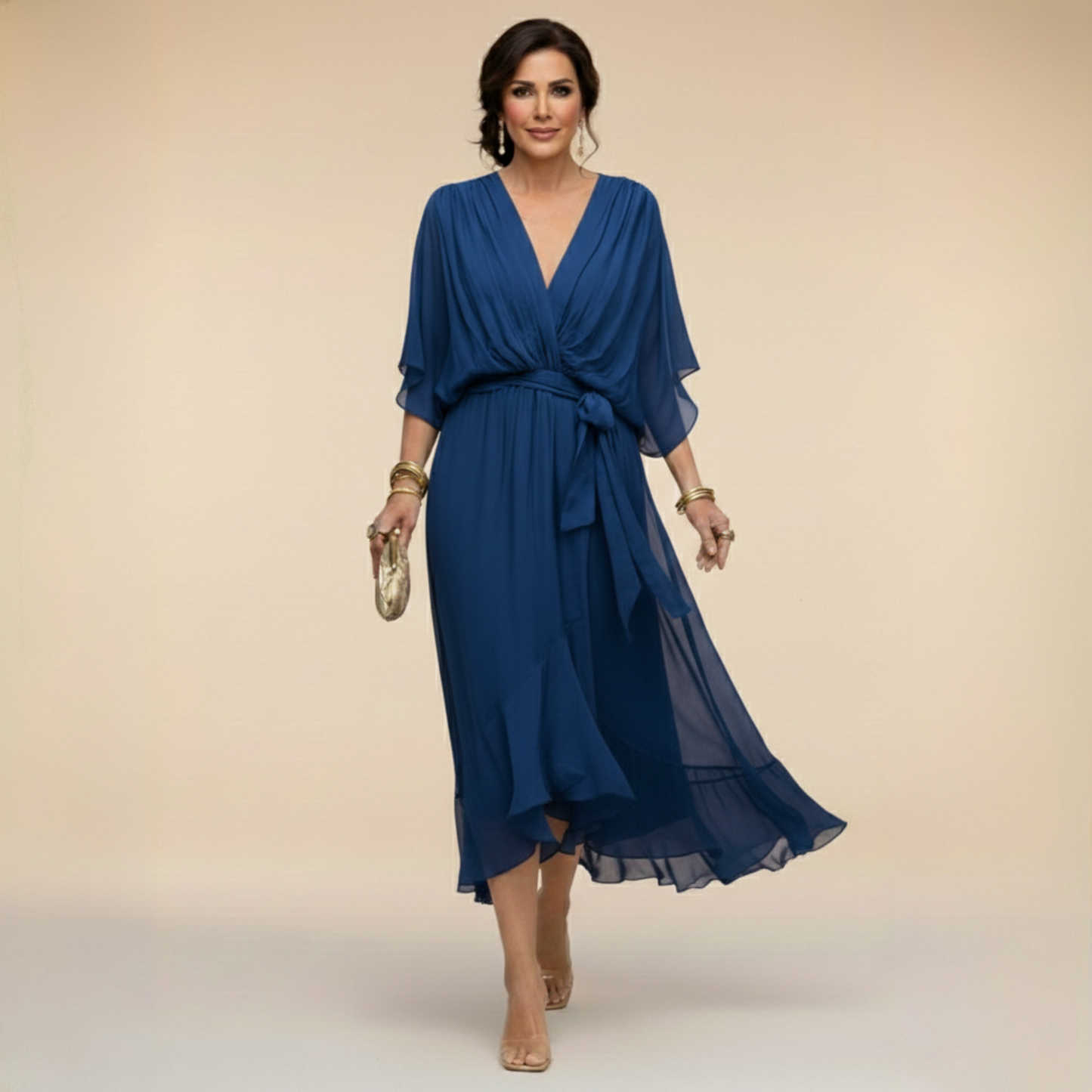 Caroline | Effortlessly Flattering Dress-Purple