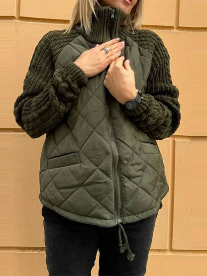BELINA | Casual Patchwork Zip Jacket