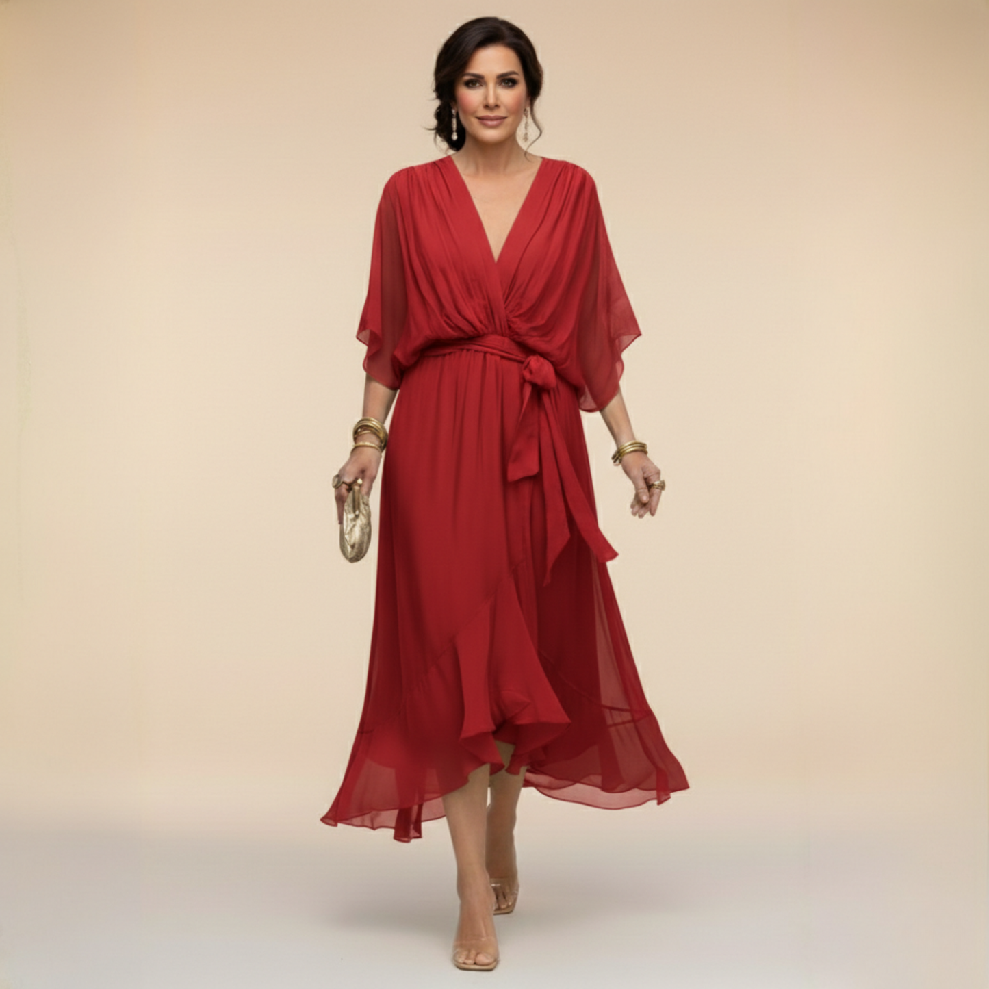 Caroline | Effortlessly Flattering Dress-Purple