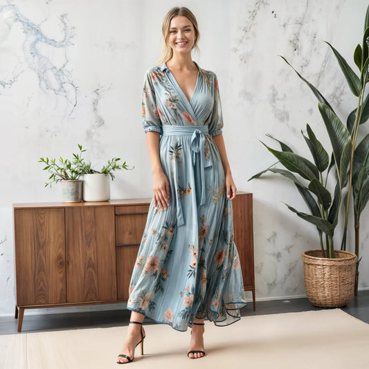Nicola™ | V-Neck Midi Dress