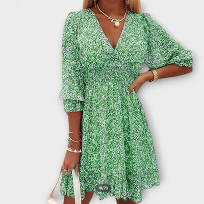 Carla™ | Floral Puff-Sleeve Mini Dress