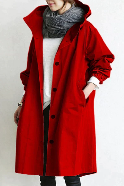 DORY | Oversized Trench Coat with Hoodie