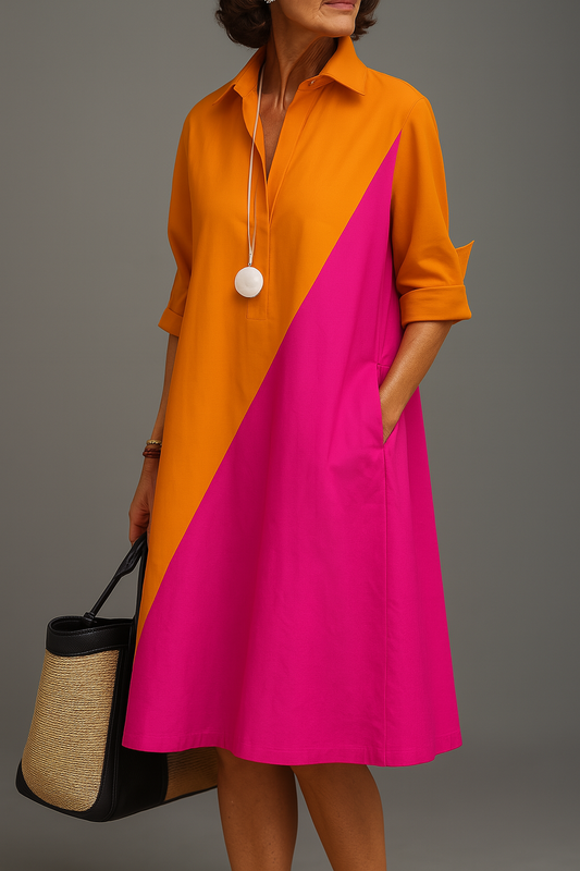 HELENE | Elegant Midi Dress for Carefree Sophistication