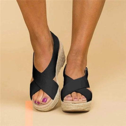 Comfortable Orthopaedic Wedge Espadrilles - Clara