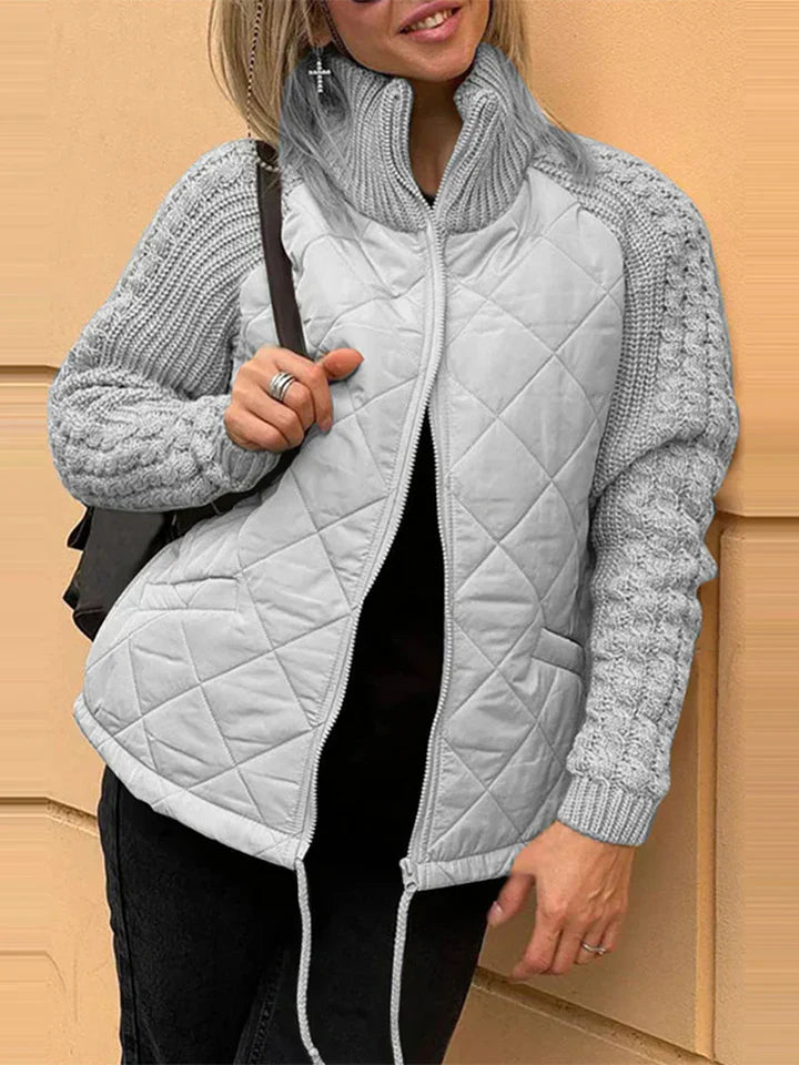BELINA | Casual Patchwork Zip Jacket