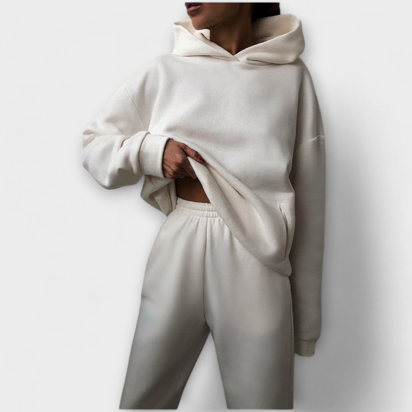 Oversized Jogging Suit with High Waist